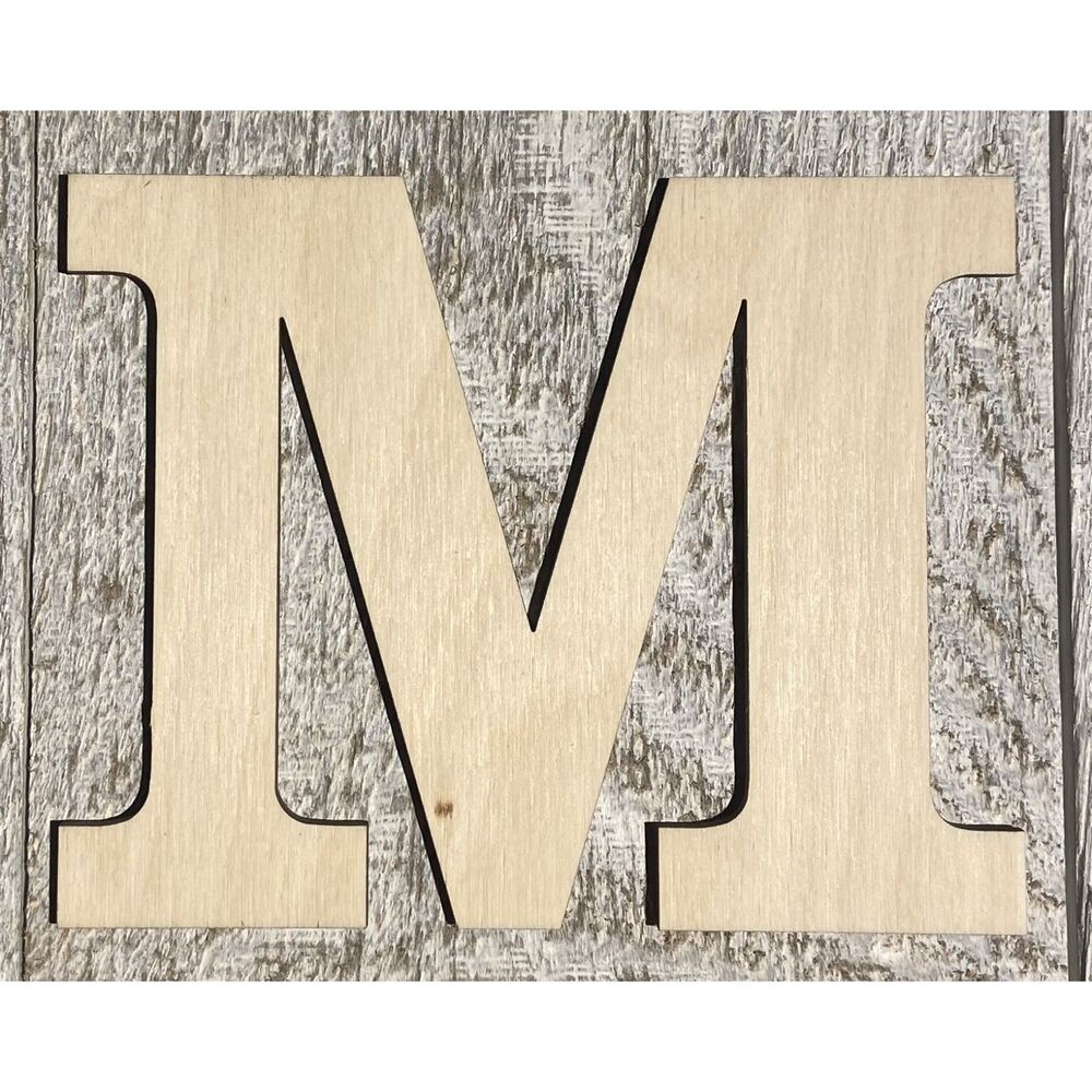 Wood Letter - 1/8" Plywood - 4" Tall - M - PL01-802M